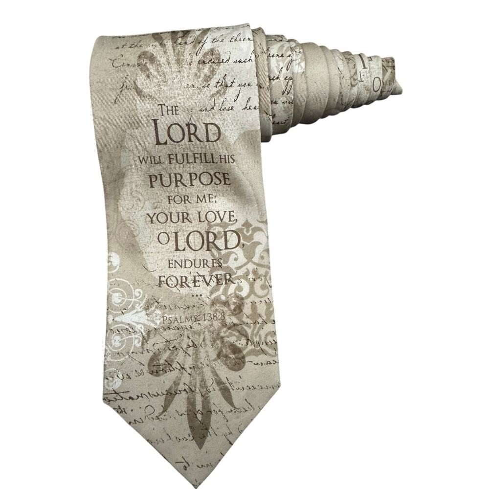 Eagle Psalms 138:8 The Lord Will Fulfill Religious Christian Novelty Necktie